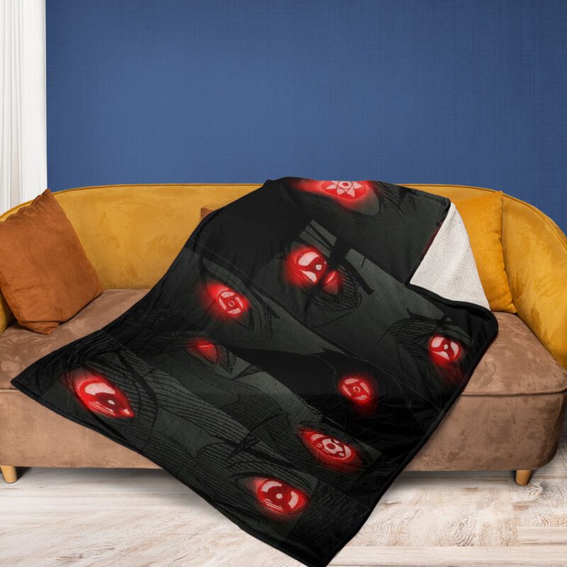 Sharingan Naruto Anime Fan Gift Special Eyes Sharingan Comfy Sofa Throw Blanket Gift 2