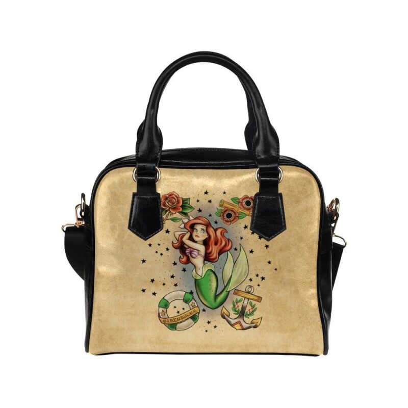 Sirenbucks Tattoo Ariel Lady Leather Shoulder Hand Bag SB0113 1