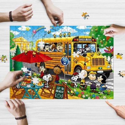 Snoopy's Beagle School Bus The Peanuts Cartoon 10 Gifts Lover Jigsaw Puzzle Game,Snoopy The Peanuts Fan Gift,Snoopy The Peanuts Lover Gift 2 Snoopy The Peanuts Lover Gift