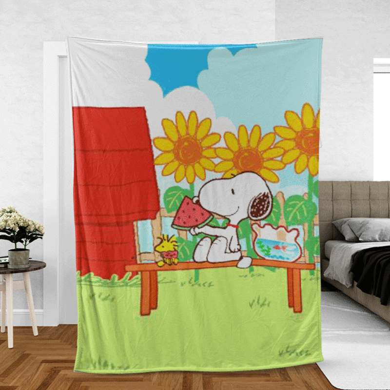 Snoopys Summer Peanuts 2098 Christmas Gifts Lover Snoopy Gift For Fans Comfy Sofa Throw Blanket Gift 2