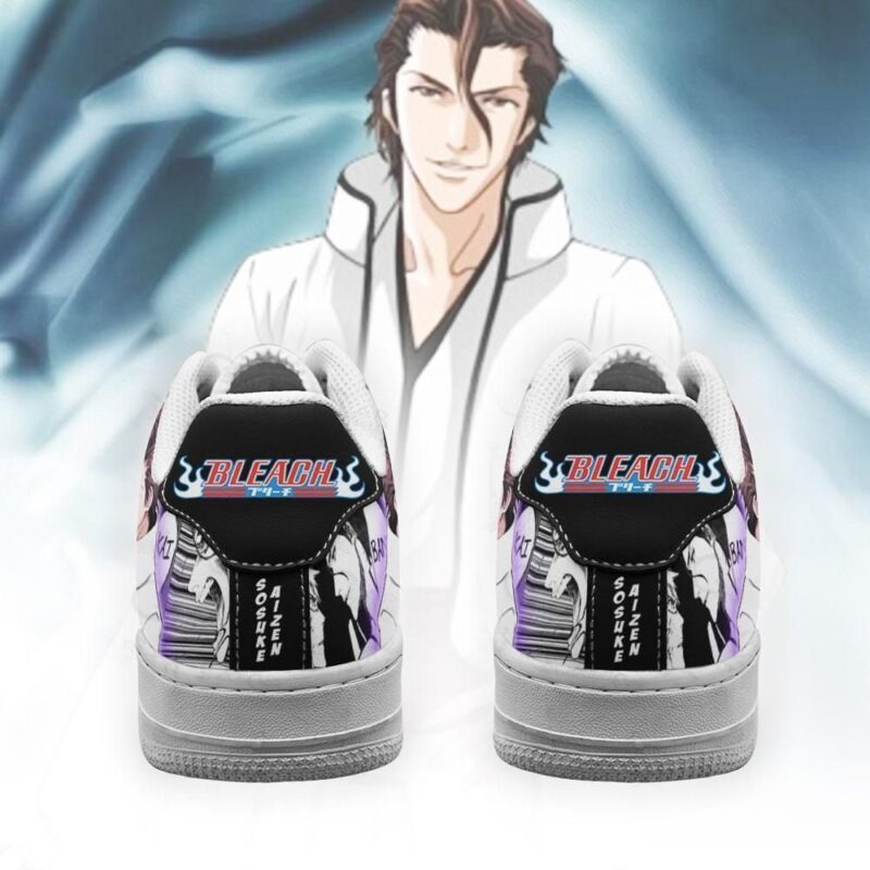 Sosuke Aizen Sneakers Bleach Anime Shoes Fan Gift Idea Air Force 1 Sneakers 2