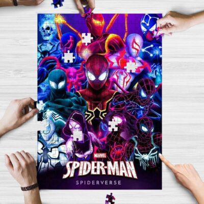 Spider Man Into the Spider Verse Movie Marvel Comics Neon Ver12 Gifts Lover Jigsaw Puzzle Game,Marvel Spider Man Fan Gift, Marvel Spider Man Lover Gift 2 Marvel Spider Man Lover Gift