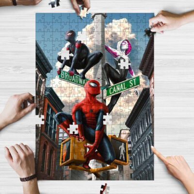 Spider Man Star Miles Morales Spider Gwen Go Home Comics Marvel Gifts Lover Jigsaw Puzzle Game,Spider Man Marvel Comics Fan Gift 2 Spider Man Star Miles Morales Spider Gwen Go Home Comics Marvel Gifts Lover Jigsaw Puzzle GameSpider Man Marvel Comics Fan Gift 2
