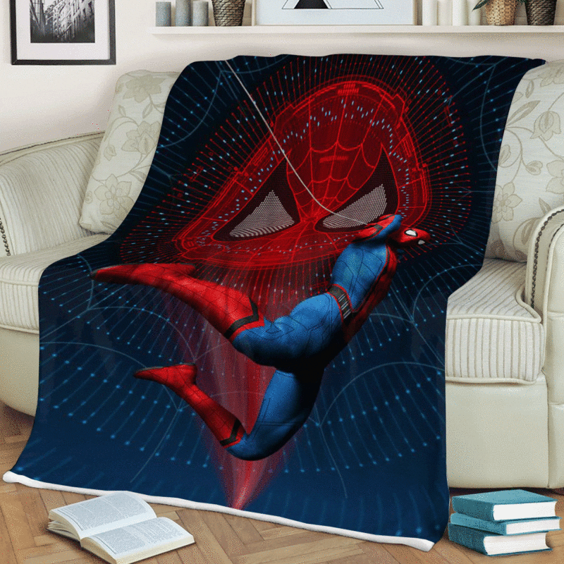 Spider Man is here Marvel Comics Ver2098 Gift Lover Comfy Sofa Throw Blanket Gift 1