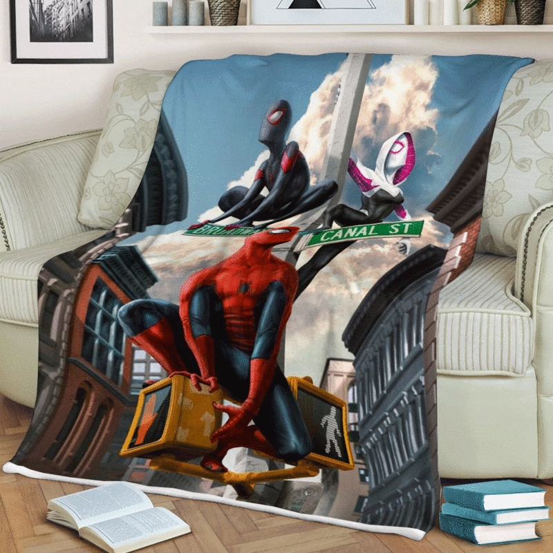 Spider man Star Miles Morales Spider gwen Go Home Series Comics Gift Lover Comfy Sofa Throw Blanket Gift 1