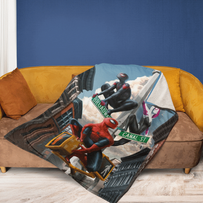 Spider man Star Miles Morales Spider gwen Go Home Series Comics Gift Lover Comfy Sofa Throw Blanket Gift 2
