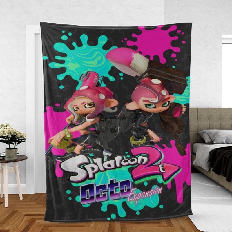 Splatoon Nintendo The Action Shooting Game Gift For Fan Comfy Sofa Throw Blanket Gift