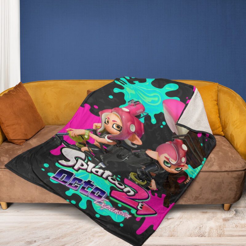 Splatoon Nintendo The Action Shooting Game 2 Fan Gift Splatoon Nintendo The Action Shooting Game Gift For Fan Comfy Sofa Throw Blanket Gift 2