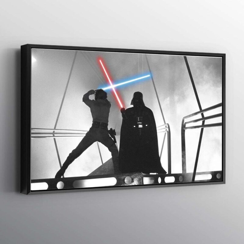 Star Wars Darth Vader Luke Skywalker Fight Canvas Print Wall Art