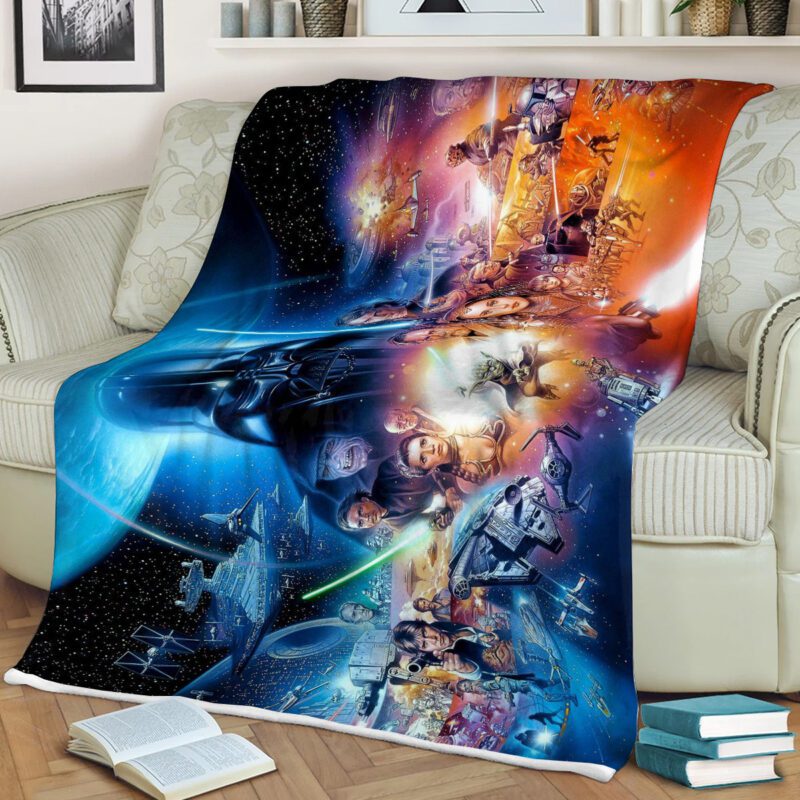 Star Wars Fleece Blanket Gift For Fan Star Wars All Character Yoda Comfy Sofa Throw Blanket Gift 2