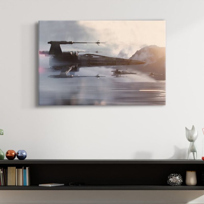 Star Wars X Wing Over Water Print Wall Art Canvas 2 1