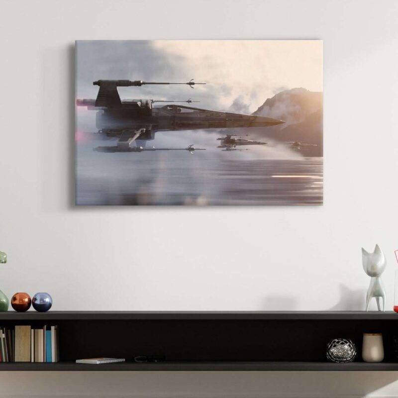 Star Wars X Wing Over Water Print Wall Art Canvas 2