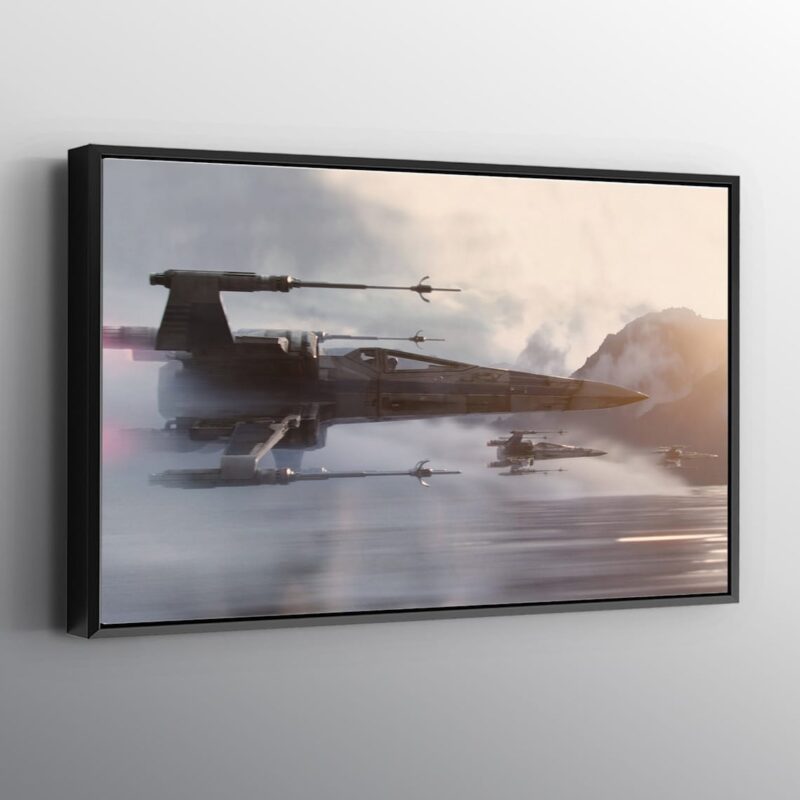 Star Wars X Wing Over Water Print Wall Art Canvas