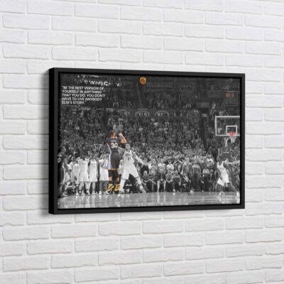 Stephen Curry Game Winner vs OKC Poster Golden State Warriors Basketball Canvas, Stephen Curry Quote Art