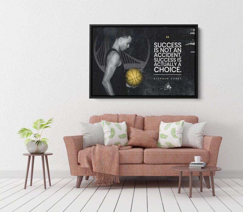 Stephen Curry Motivation Canvas Basketball Quote Wall Canvas Stephen Curry Quote Art Golden State Warriors 3