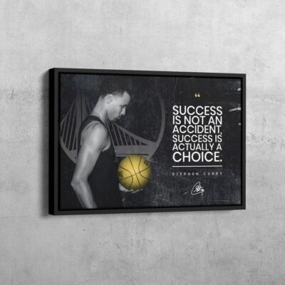 Stephen Curry Motivation Canvas, Basketball Quote Wall Canvas, Stephen Curry Quote Art Golden State Warriors