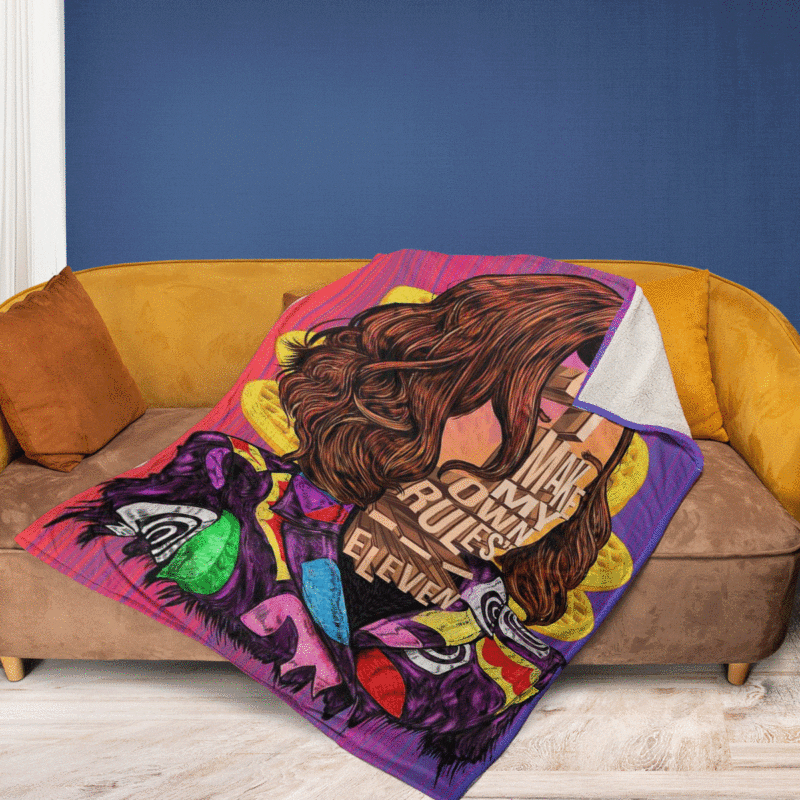Stranger Things Horror Flims Eleven Make My Own Rules Christmas GiftStranger Things Gift For Fan Comfy Sofa Throw Blanket Gift 2