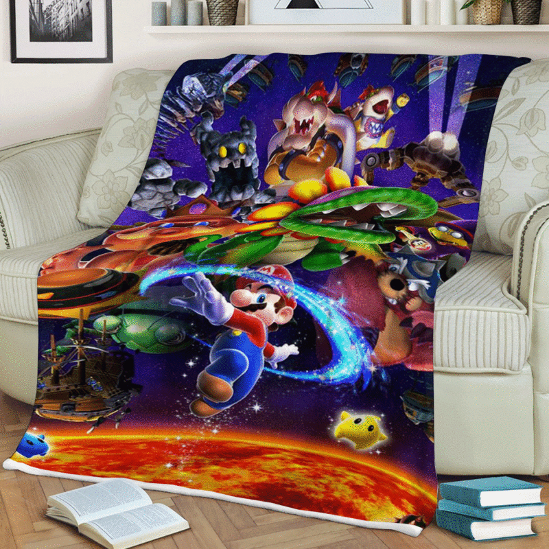 Super Mario Lucky Game Ver5 Gift Lover Comfy Sofa Throw Blanket Gift 1