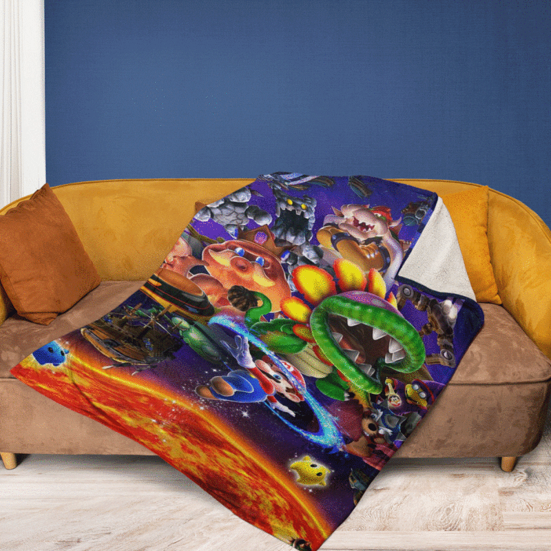 Super Mario Lucky Game Ver5 Gift Lover Comfy Sofa Throw Blanket Gift 2
