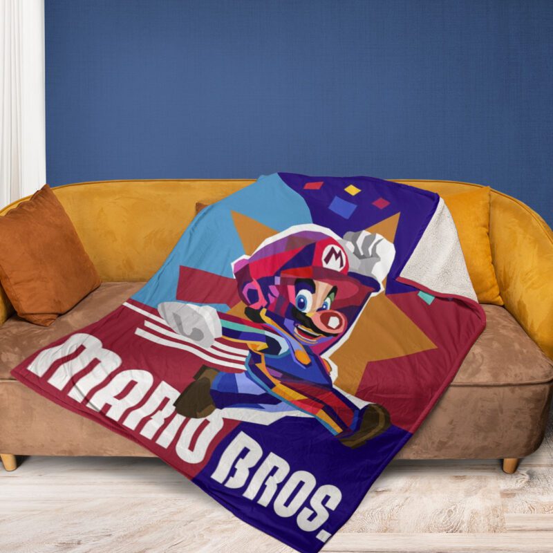 Super Mario Nintendo 13 Fan Gift Super Mario Nintendo Gift For Fan Comfy Sofa Throw Blanket Gift 2