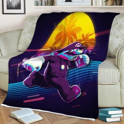Super Mario Nintendo 6 Fan Gift, Super Mario Nintendo Gift For Fan Comfy Sofa Throw Blanket Gift