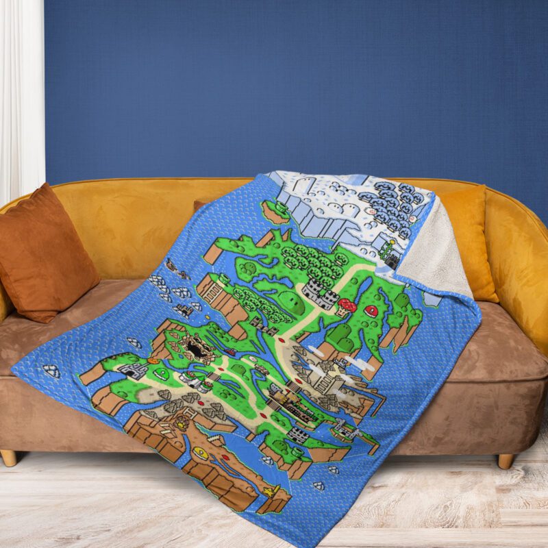 Super Mario Nintendo 7 Fan Gift Super Mario Nintendo Gift For Fan Comfy Sofa Throw Blanket Gift 2
