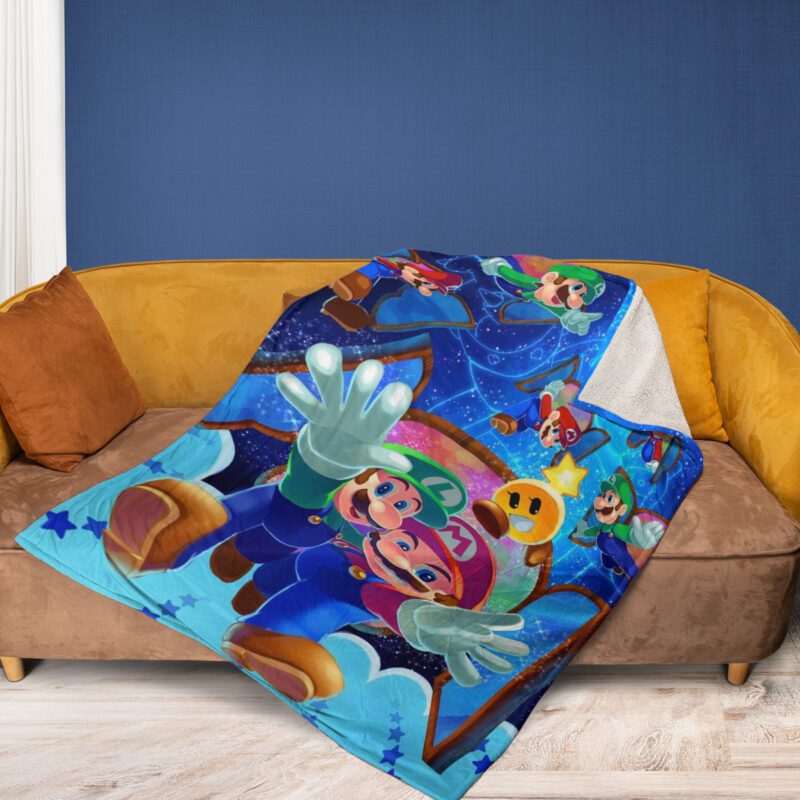 Super Mario Nintendo 8 Fan Gift Super Mario Nintendo Gift For Fan Comfy Sofa Throw Blanket Gift 2