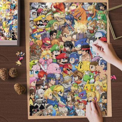 Super Smash Bros Clash of Legends Jigsaw Puzzle Game, Super Smash Brothers Fan Gift 2 Super Smash Bros Clash of Legends Jigsaw Puzzle Game Super Smash Brothers Fan Gift 2