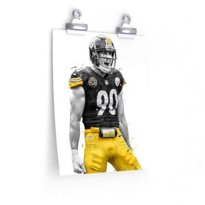 T. J. Watt Pittsburgh Poster, Canvas, Football Print, Sports Wall Art 2 Football Print