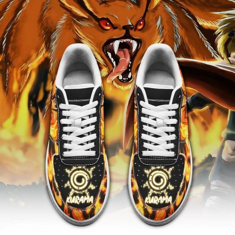Tailed Beast Kurama Sneakers Custom Naruto Anime Shoes Leather Air Force 1 Sneakers 1