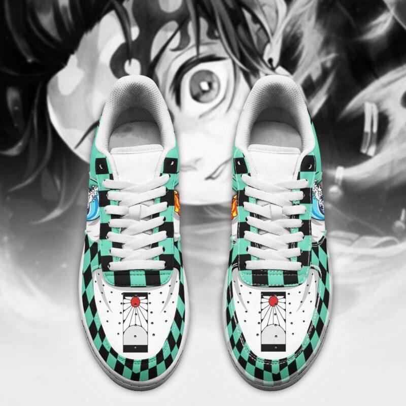Tanjiro Air Force 1 Sneakers Water and Sun Custom Demon Slayer Anime Shoes 1