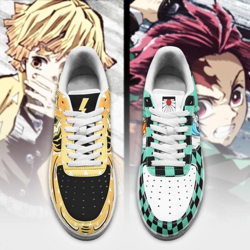Tanjiro and Zenitsu Air Force 1 Sneakers Custom Skill Demon Slayer Shoes 1