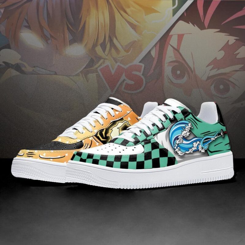 Tanjiro and Zenitsu Air Force 1 Sneakers Custom Skill Demon Slayer Shoes 2