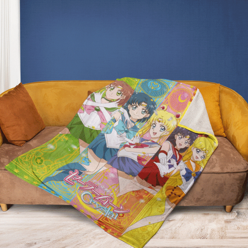 Teams Sailor Moon Manga Christmas Gifts Lover Sailor Moon Gift For Fans Comfy Sofa Throw Blanket Gift 2