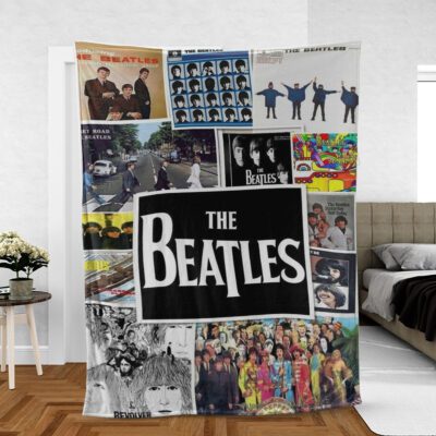 The Beatles Gift, The Beatles Band Album Collage 3 Gift For Fan Comfy Sofa Throw Blanket Gift 1 The Beatles Band Album Collage 3 Gift For Fan Comfy Sofa Throw Blanket Gift