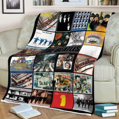 The Beatles Music Band Gift, The Beatles Music Band Album Collage Gift For Fan Comfy Sofa Throw Blanket Gift