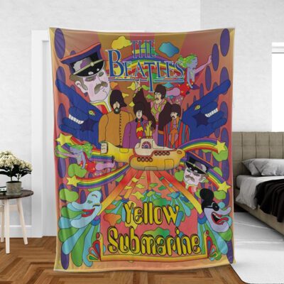 The Beatles Yellow Submarine Rock Band, The Beatles Yellow Submarine Rock Band Gift For Fan Comfy Sofa Throw Blanket Gift 1 The Beatles Yellow Submarine Rock Band Gift For Fan Comfy Sofa Throw Blanket Gift