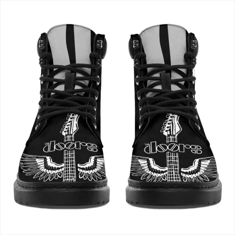 The Doors Boots For Music Band Fan Gift Idea Working Boots Leather Boots Timber Motorcycle Boots 2