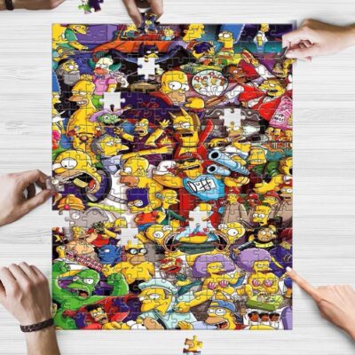 The Simpsons Jigsaw Puzzle Game, The Simpsons Fan Gift, Funny The Simpsons Family Gift 1 The Simpsons Fan Gift