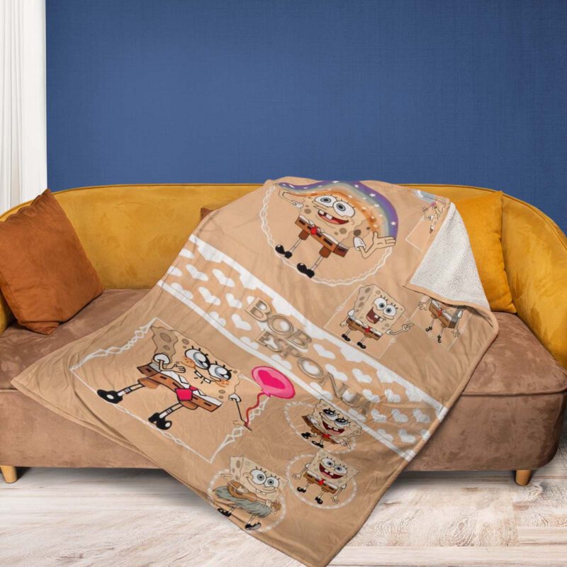 The Spongebob Cartoon Movie Blanket Spongebob Cute Birthday Gift Comfy Sofa Throw Blanket Gift 2