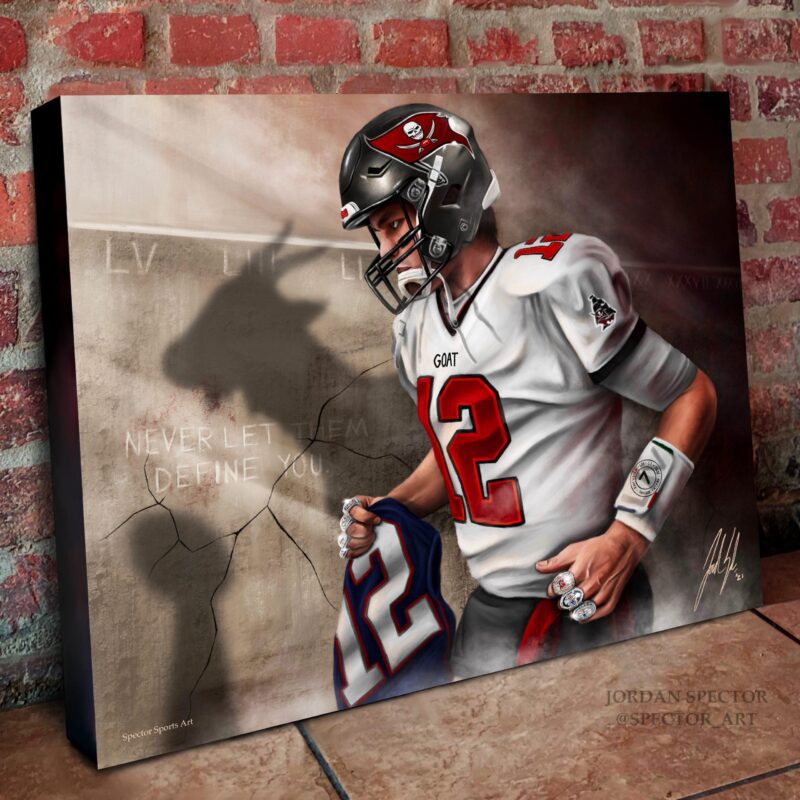 Tom Brady GOAT Canvas Prints Wall Art Decor 1