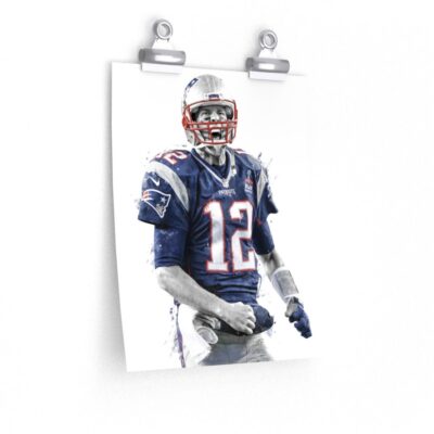Tom Brady New England Poster, Canvas, Football Print, Sports Wall Art 2 Football Print