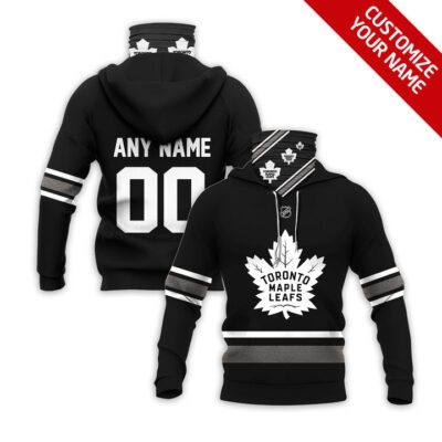 Toronto Maple Leafs Nhl Ice Hockey Team Logo Black Jersey Style Custom Number Name For Leafs Fans Gaiter Hoodie GH0657