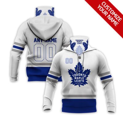Toronto Maple Leafs Nhl Ice Hockey Team Logo White Jersey Style Custom Number Name For Leafs Fans Gaiter Hoodie GH0243