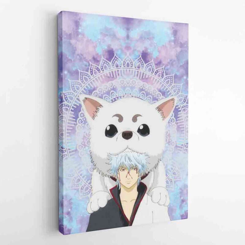Trippy Gintoki and Sadaharu Gintama Canvas Poster Print Wall Art Decor 1
