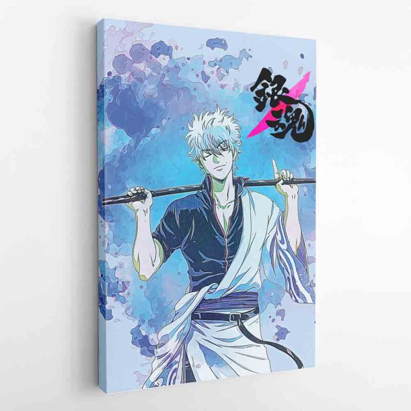 Trippy Sakata Gintoki Gintama Canvas Poster Print Wall Art Decor 1