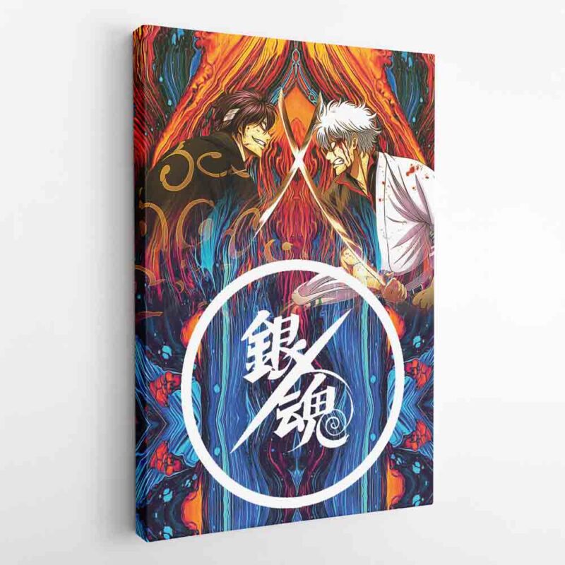 Trippy Shinsuke vs Gintoki Gintama Canvas Poster Print Wall Art Decor 1