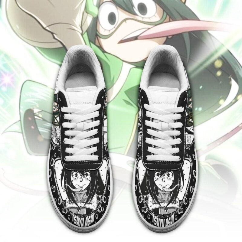 Tsuyu Asui Sneakers Custom My Hero Academia Anime Shoes Fan Gift Air Force 1 Sneakers 1