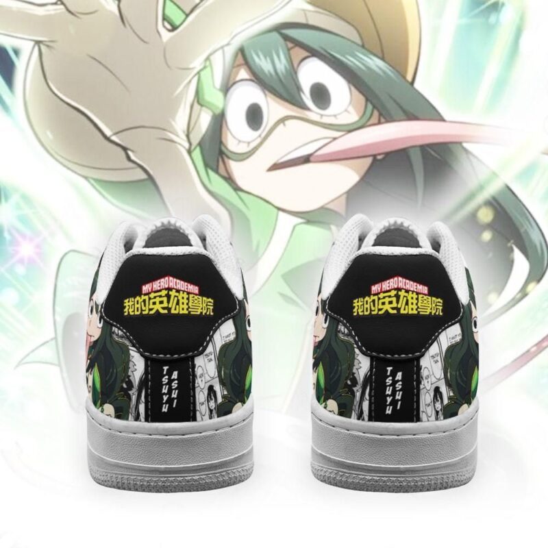 Tsuyu Asui Sneakers Custom My Hero Academia Anime Shoes Fan Gift Air Force 1 Sneakers 2