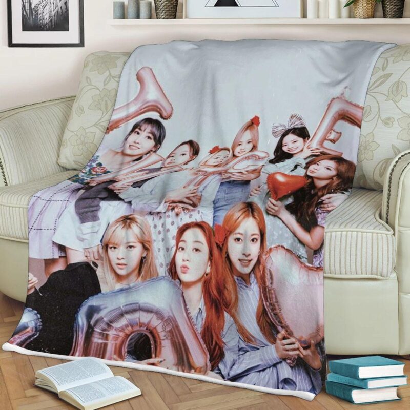 Twice Korean Music Band Gift Twice Gift For Fan Comfy Sofa Throw Blanket Gift 2